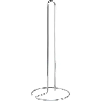 Držák kuchyňských utěrek Ocelový stojan na papírové utěrky v leskle stříbrné barvě ø 14 cm Luxy – Metaltex ID_1746716