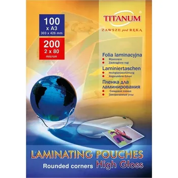 Laminovací fólie Fólie pro laminaci lesklá, tuhá A3 Titanum