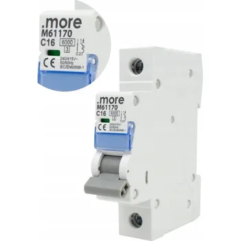 Jistič Jistič 6kA 1P C 16A 240/415V IP20 na DIN lištu Ecolight