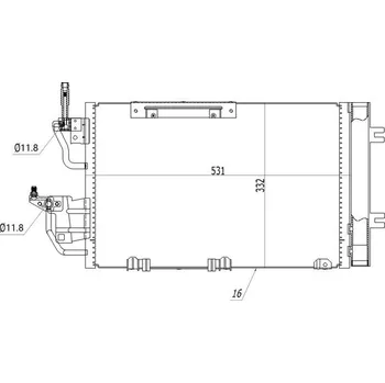 Výparník klimatizace Kondenzátor, klimatizace HART 608 407