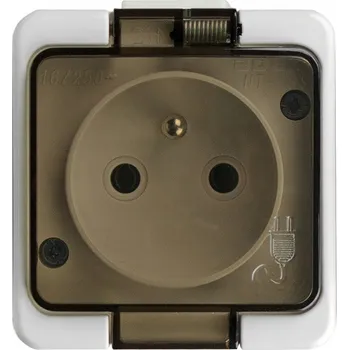 Elektrická zásuvka Elektrická Zásuvka vodotěsná Abex bílá