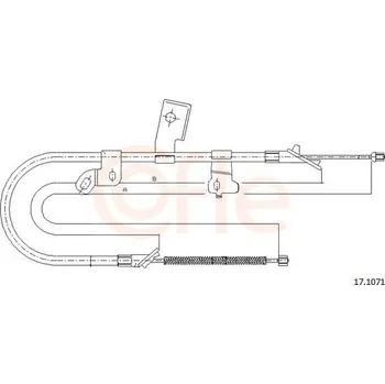 Lanko parkovací brzdy Tažné lanko, parkovací brzda COFLE 92.17.1071