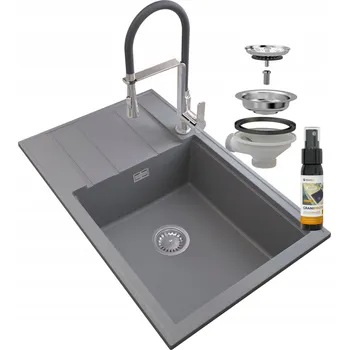 Granitový dřez Jednokomorový dřez Granitan granit šedý