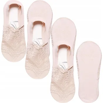 Dámské ponožky 3x Nízké Kotníkové Ponožky Ponožky Dámské Balerínky se Síťkou Béžové MORAJ 35-38