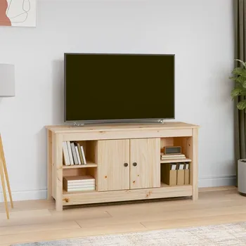 Televizní stolek vidaXL TV skříňka 103 x 36,5 x 52 cm masivní borové dřevo [814575] Barva: Přírodní