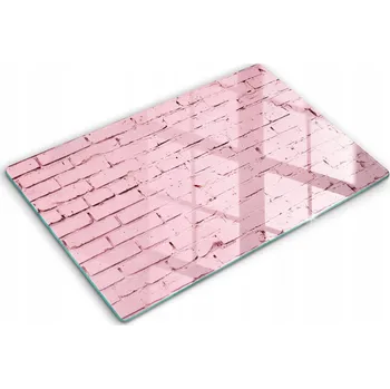 Obraz Skleněná kuchyňská deska na krájení s grafikou 80x52 cm - Pastelové cihly