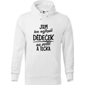 Pánská mikina DOBRÝ TRIKO Pánská mikina s potiskem Nejlepší dědeček na světě Velikost pánské mikiny: 2XL, Barva: Bílá