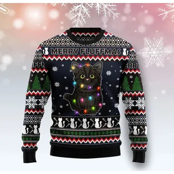 Dámský svetr Unisex svetr s potiskem CS1129 Merry Christmas Velikost: 3XL, Barva (Varianta): Svetr 9