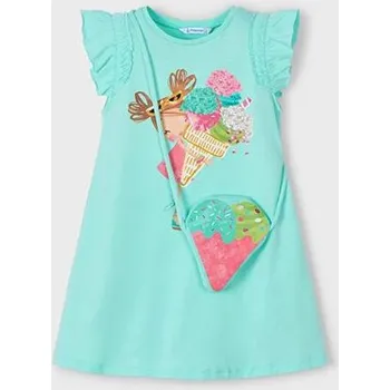 Dívčí šaty letní bavlněné šaty s taštičkou Mayoral 3940-10 velikost 116