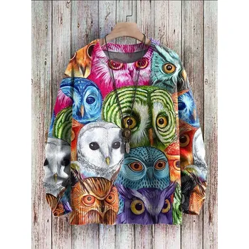 Dámský svetr Unisex svetr s potiskem CS1126 Sova Velikost: XL, Barva (Varianta): Svetr 9