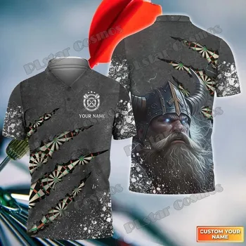 Dámské tričko Unisex tričko polo s potiskem Dart Horror Skull 3D Velikost: 4XL, Barva (Varianta): Barva 17