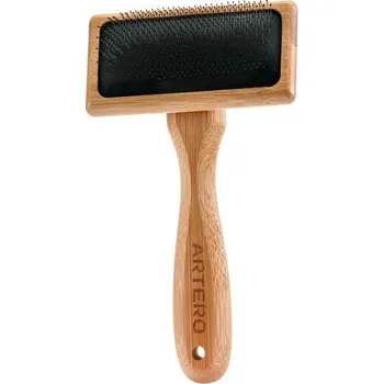 Péče o srst a drápky ARTERO Bambusový kartáč, jemné hroty s kuličkami "Nature Collection" Velikost: malý