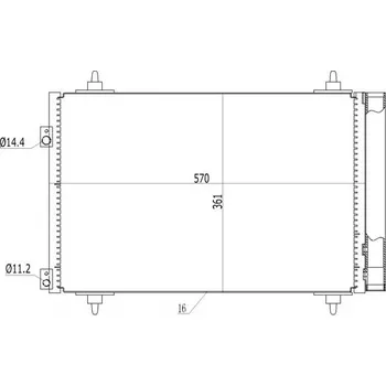 Výparník klimatizace Kondenzátor, klimatizace HART 612 139