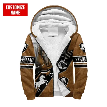 Dámská mikina Unisex mikina s celoplošným potiskem koně CS932 Velikost: 5XL, Barva (Varianta): Zimní mikina 1