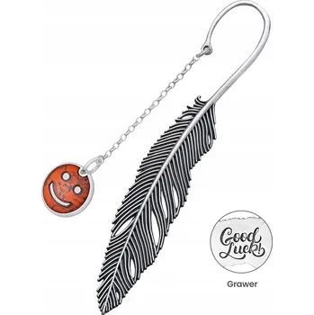 Doplněk ke knize Stříbrná záložka do knihy Usměj se - S gravírováním