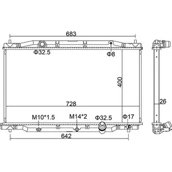 Chladič motoru Chladič, chlazení motoru HART 629 178