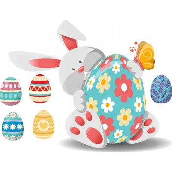 Obraz Oboustranná samolepka na okno a zeď, Opakovaně Použitelné Samolepky Velikonoce vajíčka