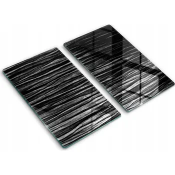 Obraz Dekorativní Krycí Desky Tvrzené Sklo Na Krájení 2x30x52 cm Černá abstrakce