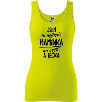 Dámské oblečení DOBRÝ TRIKO Dámské tílko s potiskem Nejlepší maminka na světě Velikost: S, Barva: Limetková