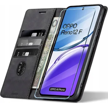 Pouzdro na mobilní telefon Pouzdro s klopou Koanni pro Oppo Reno12 F 4G, Reno12 F 5G, Reno12 FS 4G, Reno12 FS 5G černé