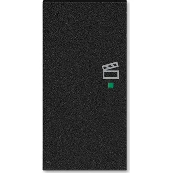 vypínač Kryt 2násobný levý, symbol "scény" ABB Levit M 6220H-A02103 63 onyx