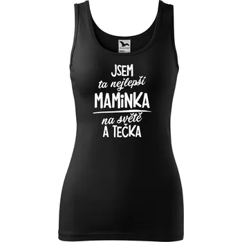 Dámské tričko DOBRÝ TRIKO Dámské tílko s potiskem Nejlepší maminka na světě Velikost: M, Barva: Černá