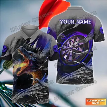 Unisex tričko polo pro šipkaře s potiskem 3D darts CS3343 Velikost: 3XL, Barva (Varianta): barva 8