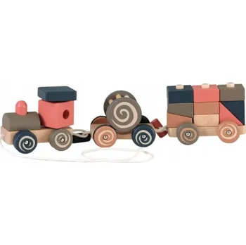 Dřevěná hračka Barevný dřevěný vláček, skládačka | Egmont Toys