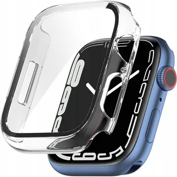 Pouzdro na mobilní telefon 2v1 POUZDRO + TVRZENÉ SKLO PRO APPLE WATCH 7/8/9 45MM POUZDRO OBAL