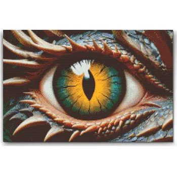 Diamantové malování Diamantové malování - Dračí oko Velikost: 40x60cm, Rámování: Pouze srolované plátno, Diamanty: Čtvercové