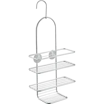 Drátěná police Závěsná ocelová koupelnová polička v leskle stříbrné barvě Luxy – Metaltex ID_1746672