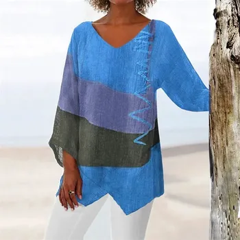 Dámská tunika Brilliant Fashion Asymetrická tunika patchwork Velikost: 4XL, Barva (Varianta): T-17