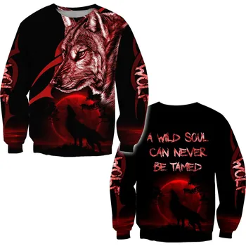 Dámská mikina Unisex mikina s celoplošným potiskem CS932 vlk wolf Velikost: 4XL, Barva (Varianta): Sweatshirt