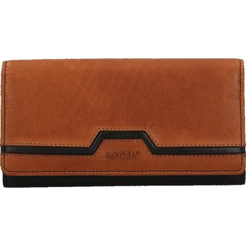 Peněženka Lagen Dámská kožená peněženka BLC/24787/720 černá/koňak