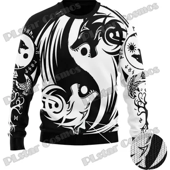 Dámský svetr Unisex svetr s potiskem CS1115 Vlk Wolf Velikost: 5XL, Barva (Varianta): Svetr 11