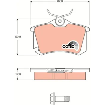 Brzdová destička Sada brzdových destiček, kotoučová brzda TRW WYPRZEDA˝ GDB1578