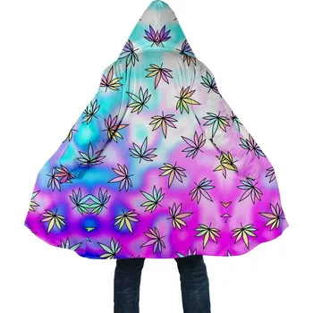 Pánská mikina Dlouhá zimní mikina s potiskem CS2233 flowers Colorful Weeds Velikost: 5XL, Barva (Varianta): Hooded cloak 5