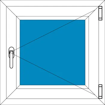 Okno Plastové okno 130x150 Jednodílné Otevírací Aluplast Ideal 4000 BARVA PROFILU: Bílá - Dekor