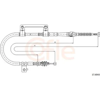 Auto-moto Tažné lanko, parkovací brzda COFLE 17.6043
