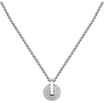 Šperk Trussardi Třpytivý ocelový náhrdelník pro ženy T-Round TJAYF06 + 2 měsíce na vrácení zboží