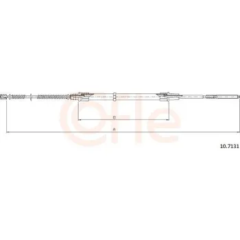 Lanko parkovací brzdy Tažné lanko, parkovací brzda COFLE 10.7131