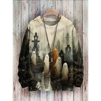 Dámský svetr Unisex svetr s potiskem CS1128 Ghost Swing Velikost: L, Barva (Varianta): Svetr