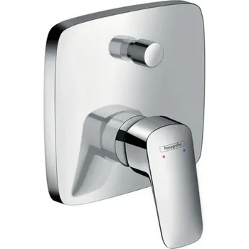 HANSGROHE Páková Vanová Baterie LOGIS, Podomítková Sada (Bez iBoxu), Pro 2 Spotřebiče, Chrom Lesklý, Rozeta 155x155 mm