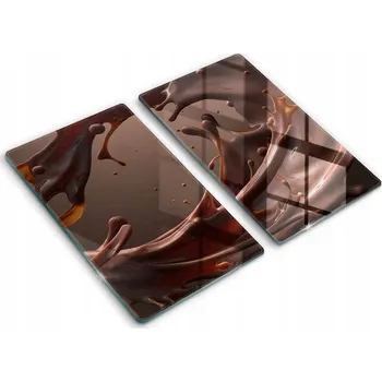 Obraz Dekorativní Krycí Desky z Tvrzené Sklo na Krájení 2x30x52 cm Tekutá čokoláda