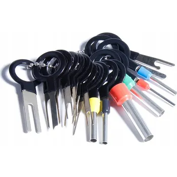 Bezpečnostní kamera KLUCZE WYJMAKI Sada 18 ks klíčů na vyjmutí konektorů a pinů z autoelektroniky - demontáž