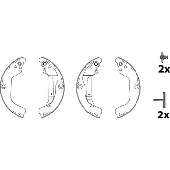 Brzdová čelist Sada brzdových čelistí TRW WYPRZEDA˝ GS8828