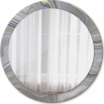 Zrcadlo Zrcadlo závěsné se skleněným rámem Šedý mramor 90 cm