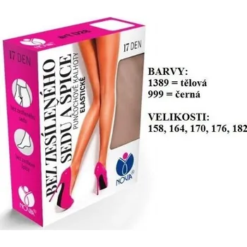 Dámské punčochy Punčochové kalhoty NOVIA D28 bez zesíleného sedu a špice Velikost: 176/116 barva 999 - ČERNÁ