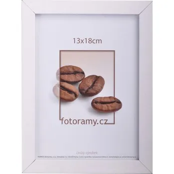 Rám na obraz MDF fotorámeček DR01L BW 20x30 bílý KARPEX