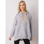 Světle šedá dámská oversize mikina s kapsou RV-BL-7096.37P-gray Velikost: ONE SIZE